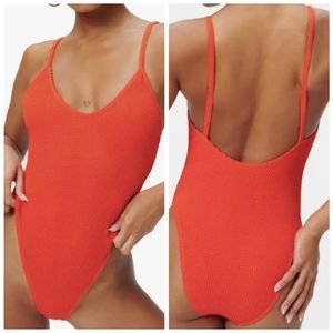 GOOD AMERICAN Always Fits One Piece Swimsuit Bright Poppy
